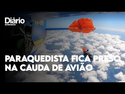 Paraquedista fica preso na cauda de avião na Austrália