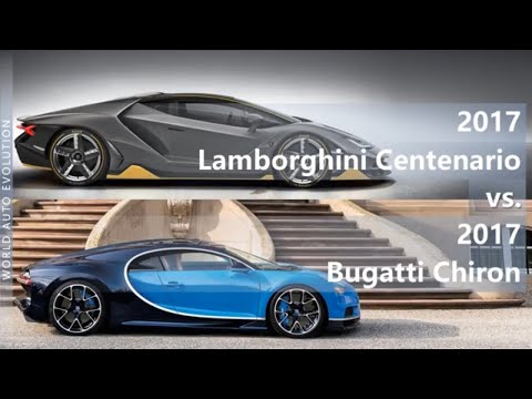 2017 Lamborghini Centenario vs 2017 Bugatti Chiron (technical comparison)