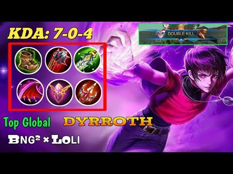 Most Powerfull Hero, Dyrroth Top Global #5 "Bɴɢ² × Loʟɪ" Insane Damage, Free Farm, Free Kill
