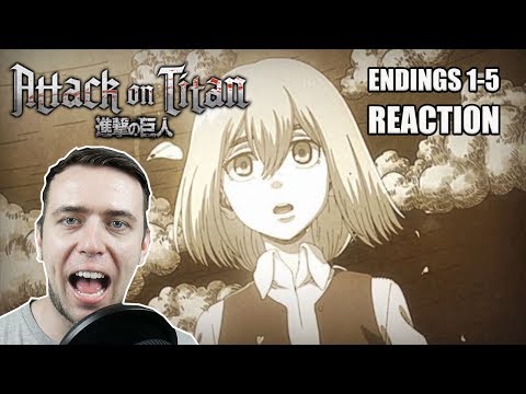 Attack on Titan - All Endings 1-5 REACTION