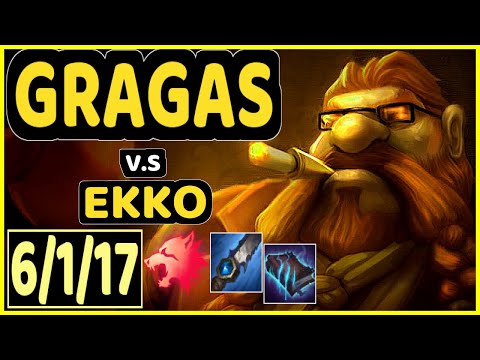 GILIUS (GRAGAS) vs EKKO - 6/1/17 KDA JUNGLE CHALLENGER GAMEPLAY - EUW