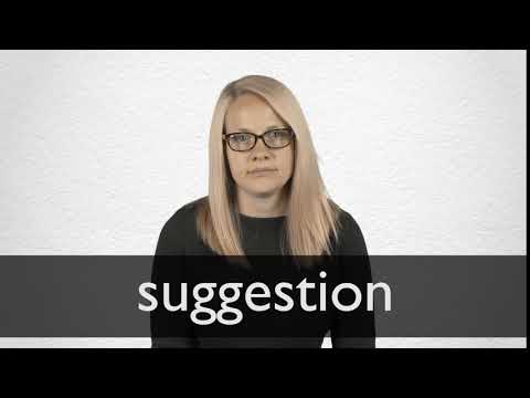 Suggestion Synonyms | Collins English Thesaurus