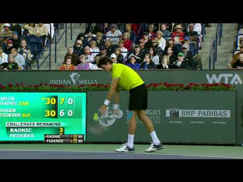 ATP Indian Wells 2012 R3 - Federer vs Raonic HD 1080p highlights