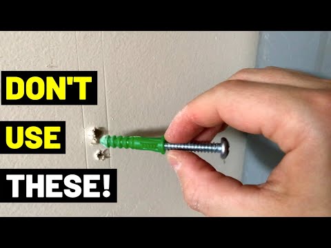YouTube video about Drywall anchors allow you to hang items safely and securely without having to locate studs.