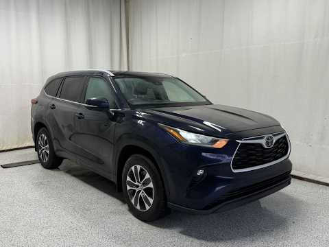 2024 Toyota Highlander in Blue for sale at Park Mazda in Sherwood Park, AB