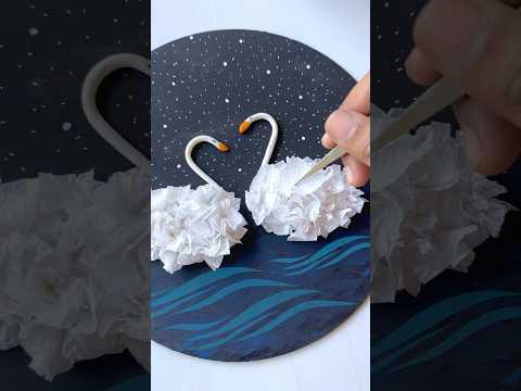 Easy Tissue Paper art😍 #easy #diy #craft #shorts