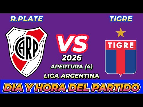 RIVER PLATE VS TIGRE CUANDO JUEGAN FECHA HORARIO DÍA Y HORA EN VARIOS PAÍSES