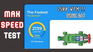 Nitro Type Trolling : Fastest and MAXIMUM Typing SPEED using Bot - 2500 WPM