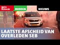 Erehaag van FCU-supporters met fakkels bij laatste afscheid van overleden Seb (11) [RTV Utrecht]
