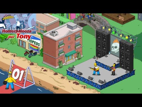 Los Simpson Springfield "Homerpalooza, Cap. 1 - El Escenario de Rock y los Artistas" por Tony