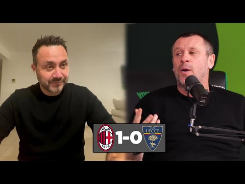 ''De Zerbi Contro Cassano su Allegri'' Milan 1-0 Lecce - Cassano e Adani Commentano il Milan!
