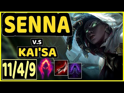 REDBERT (SENNA) vs KAI'SA - 11/4/9 KDA BOTTOM ADC CHALLENGER GAMEPLAY - BR