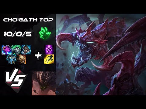 TOP Cho'Gath vs Malphite - EU Grandmaster Patch 14.9