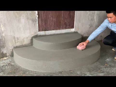 Amazing Unique Round Steps Building Ideas DIY Easy At Home From Brick And Cement