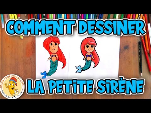 Comment dessiner LA PETITE SIRENE | Dessin Pour Enfant