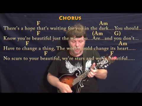 Scars to Your Beautiful (Alessia Cara) Mandolin Cover Lesson with Chords/Lyrics