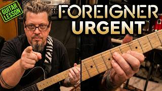 FOREIGNER - Urgent - Guitar Lesson