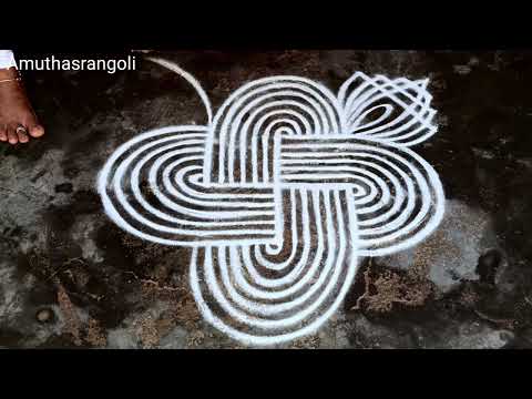 Swastik rangoli/ daily use rangoli designs/ daily rangoli/ daily kolam/ daily muggulu 💐