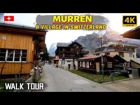 Walking tour in Mürren, Lauterbrunnen, Switzerland 🇨🇭 - 4K - Nomadic Walk Tours | Swiss Villages