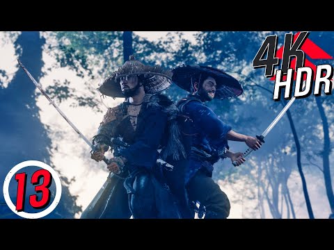 [4K HDR] Ghost of Tsushima (100%, Platinum, Hard)  Walkthrough part 13 - Blood on the Grass