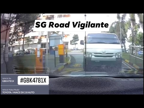 5jun2021Hougang ave 1 GBK4781X toyota hiace tailgate camcar out of carpark