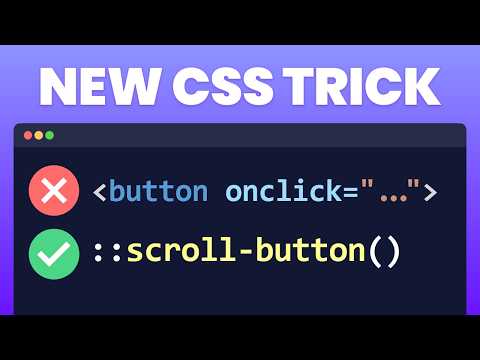 CSS ONLY Carousel? Learn ::scroll-button() in 9 Minutes