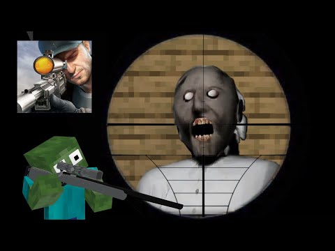 Monster School : SNIPER 3D GUN SHOOTER SHOOT GRANNY CHALLENGE - Minecraft Animation