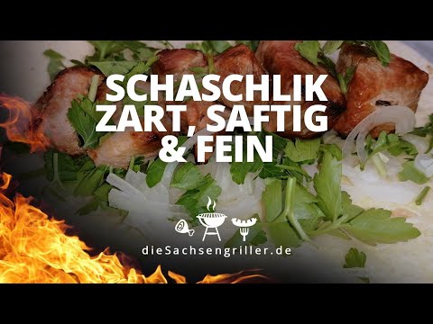 Saftiges Schaschlik, zart gemacht mit Kiwi, total einfach selbst gemacht - die sachsengriller