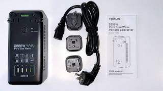 Travel Must Have - EPICKA Voltage Converter + Plug Adapter Set