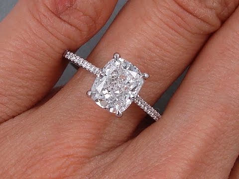 2.21 ctw Cushion Cut Lab Grown Diamond Engagement Ring - BigDiamondsUSA