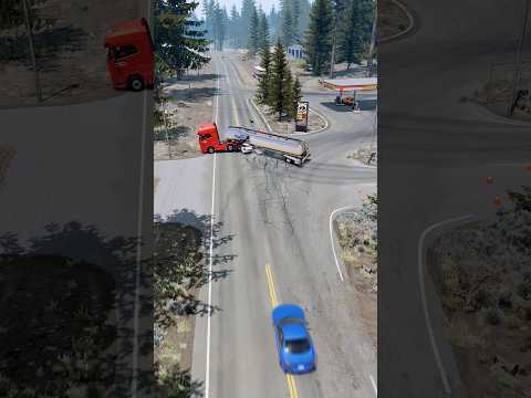 Realistic Highway Car Crashes #378 -BeamNG.Drive