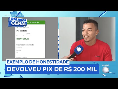 Jovem recebe Pix de R$ 200 mil por engano e devolve o dinheiro