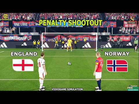 NORWAY vs ENGLAND | PENALTY SHOOTOUT | Full Match All Goals | Simulation eFootball PES 2021