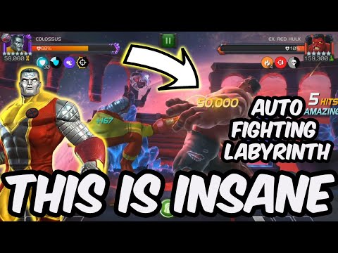 Auto Fighting Labyrinth of Legends With 7 Star Colossus - Marvel Contest of Champions