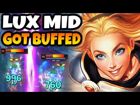 LUX MID got BUFFED so it's time to bring her to HIGH ELO