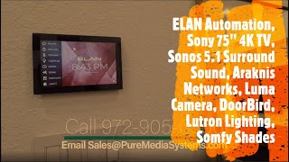 ELAN Automation, Sony TV, Sonos 5.1 Surround, Araknis Network, Luma Cameras, DoorBird - Dallas, TX