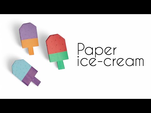 How to Make an Origami Paper Ice Cream 🍦 | Easy Paper Craft for Beginners