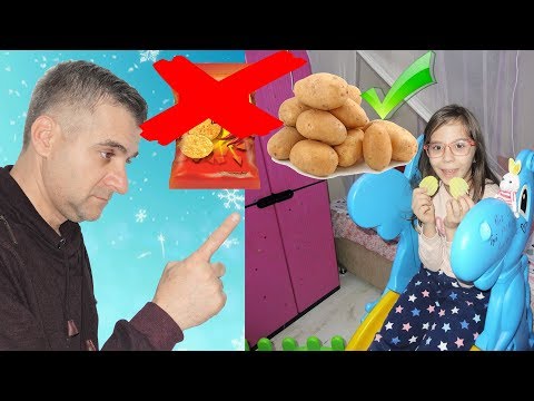 Market Cipsi OUT Ev Yapımı Organik Sağlıklı Cips IN with Johny Johny Yes Papa Song Funny Kids Video