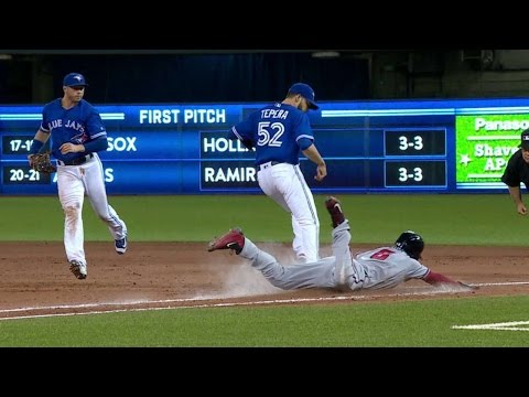 ATL@TOR: Peterson called out at first after challenge