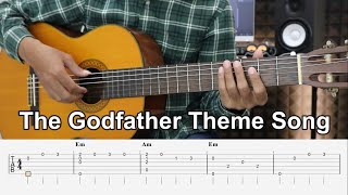 The Godfather Theme Song - Fingerstyle Guitar Tutorial + TAB &amp; Lyrics