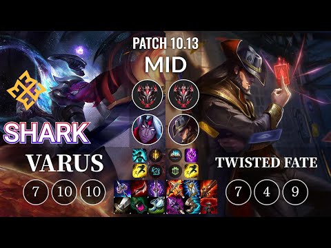 EM Shark Varus vs Twisted Fate Mid - KR Patch 10.13