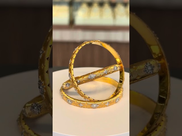 بناجر ذهب فخمة موديل الحرير بتصميم ألماس