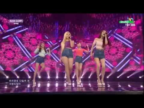 [150412] Mamamoo 마마무 - "Ahh Opp!" -- INKIGAYO (Goodbye stage)