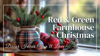 Download the video "Classic Red & Green Farmhouse Christmas Decor Ideas You’ll Love!"