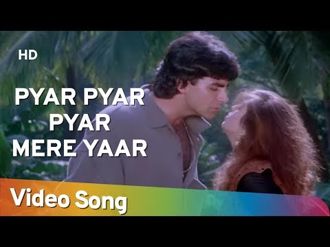Pyar Pyar Pyar Mere Yaar (HD) | Suhaag (1994) | Akshay Kumar | Nagma | Hindi Romantic Song
