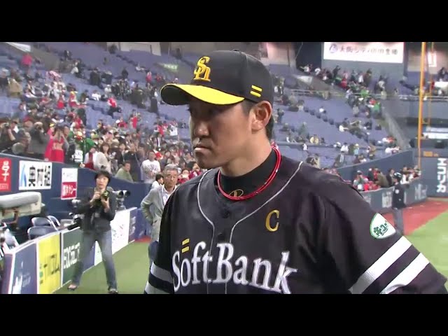 ホークス・内川選手ヒーローインタビュー 2015/4/15 Bs-H