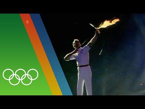 Barcelona 1992 Olympic Torch Lighting | Epic Olympic Moments