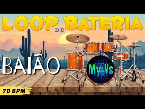 🥁 Loop de Bateria BAIÃO para Tocar e Compor | bpm 70 #drums #loopbateria #bateria