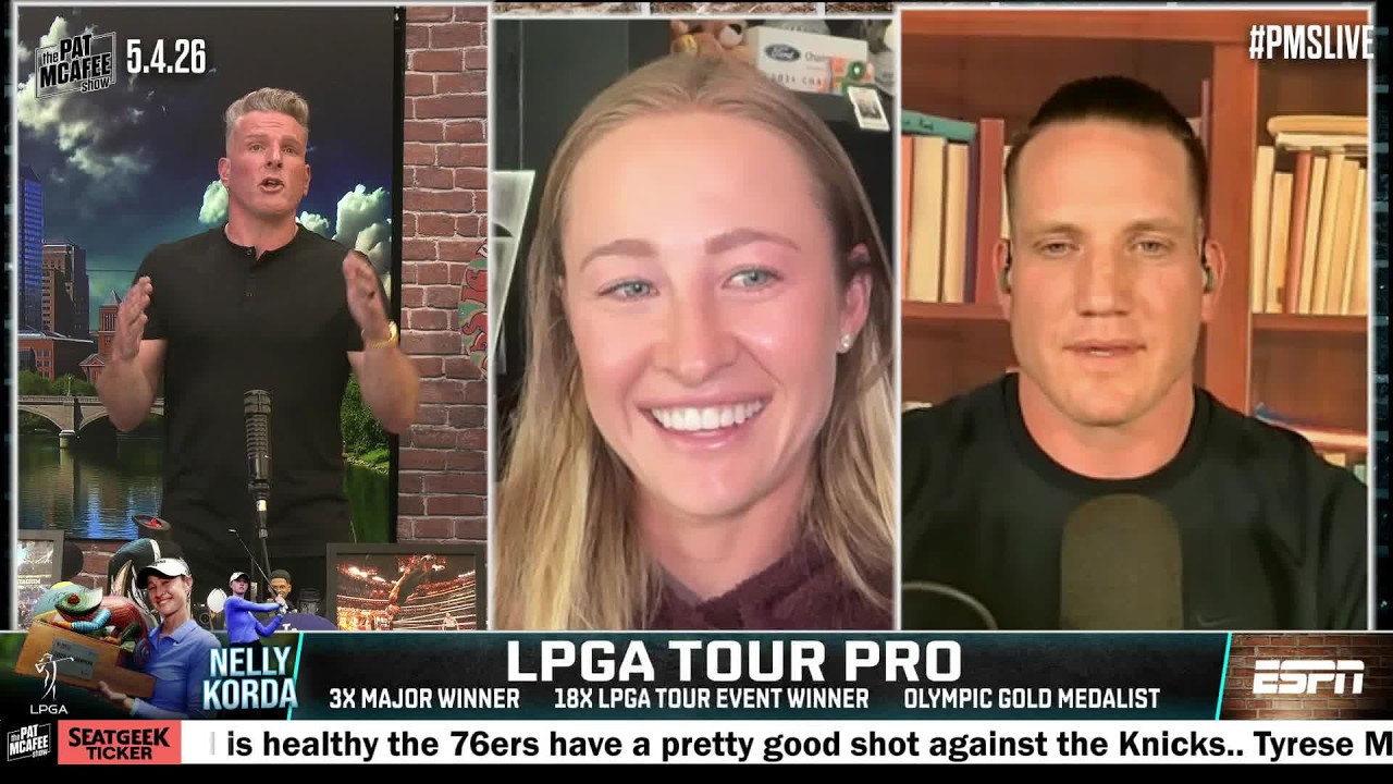 LPGA star Nelly Korda gives Pat detailed tips on his swing ⛳️ | The Pat McAfee Show