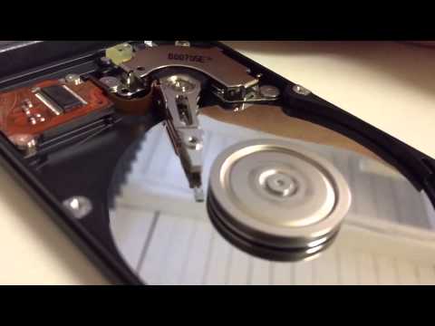 Slow motion  laptop hard drive